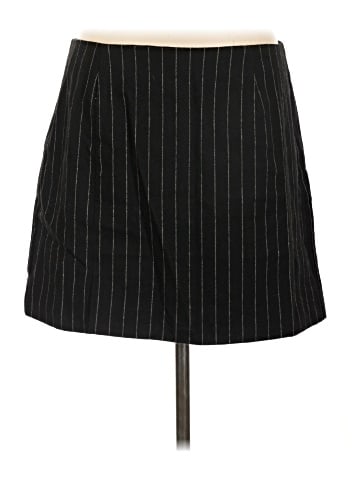 Madewell Wool-Blend Mini Skirt in Pinstripe (view 1)