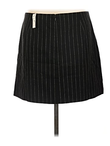 Madewell Wool-Blend Mini Skirt in Pinstripe (view 2)