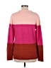 J.Crew Factory Store Color Block Pink Pullover Sweater Size M - photo 2