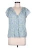 Rails Blue Short Sleeve Blouse Size M - photo 1