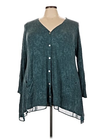 LOGO by Lori Goldstein Long Sleeve Button-Down Shirt (view 1)