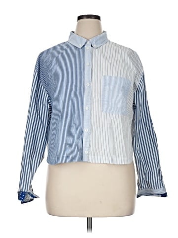 American Eagle Outfitters Long Sleeve Button-Down Shirt (view 1)