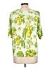 Talbots Floral Yellow Green Cardigan Size L - photo 2