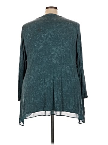 LOGO by Lori Goldstein Long Sleeve Button-Down Shirt (view 2)