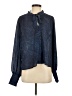 Aqua 100% Polyester Blue Long Sleeve Blouse Size S - photo 1