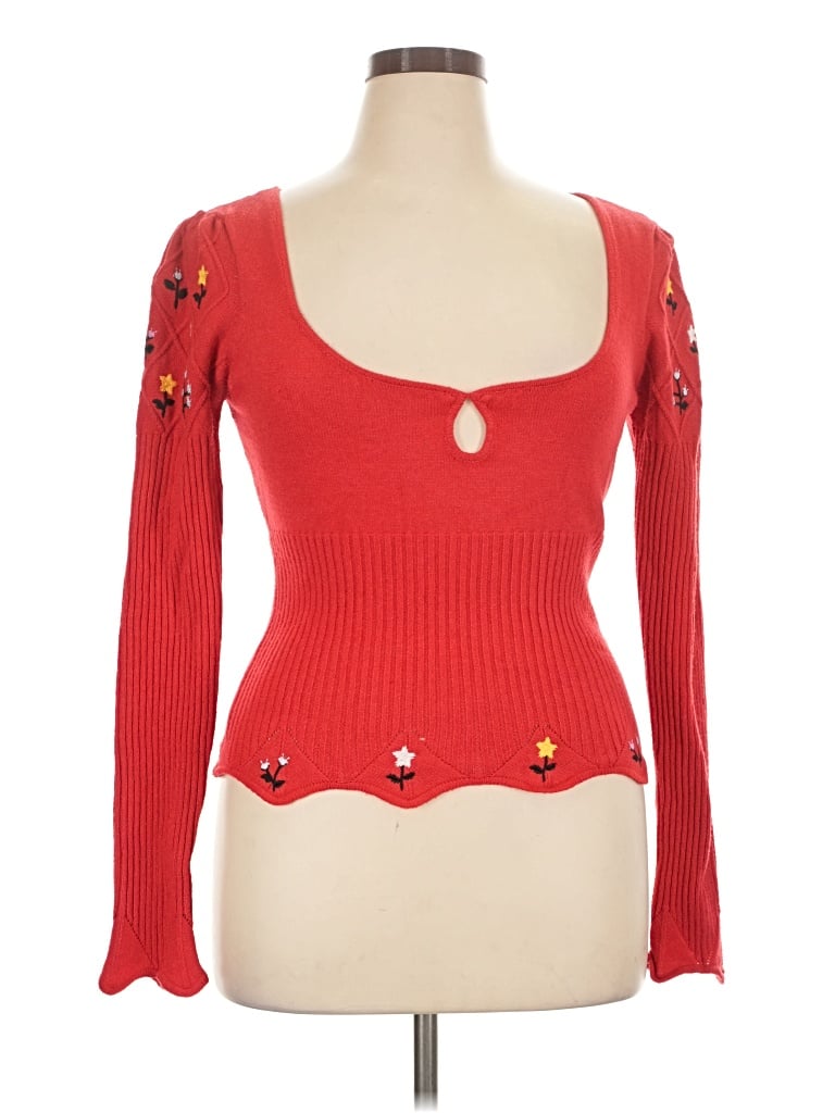 Pre-owned Kimchi Blue Pullover Sweater In Red
