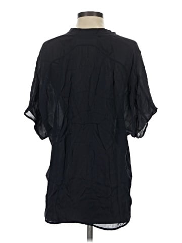 Vince. Short Sleeve Silk Top (view 2)