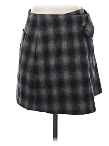 Madewell Buckle-Belt Wrap Mini Skirt in Plaid (view 1)