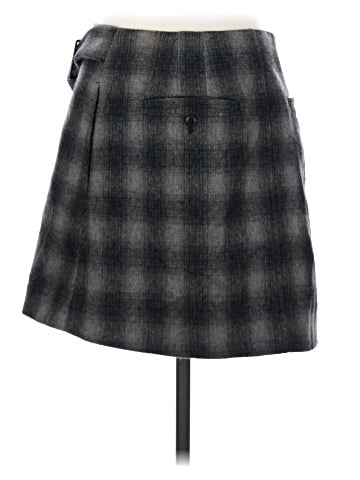 Madewell Buckle-Belt Wrap Mini Skirt in Plaid (view 2)