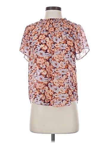 Madewell Smocked Mockneck Top in Floral Breeze (view 1)