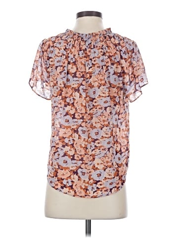 Madewell Smocked Mockneck Top in Floral Breeze (view 2)