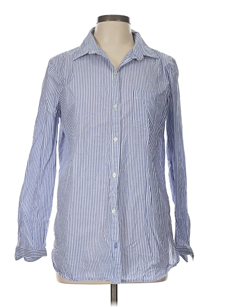 Pre-owned Old Navy Long Sleeve Button Down Shirt In Blue