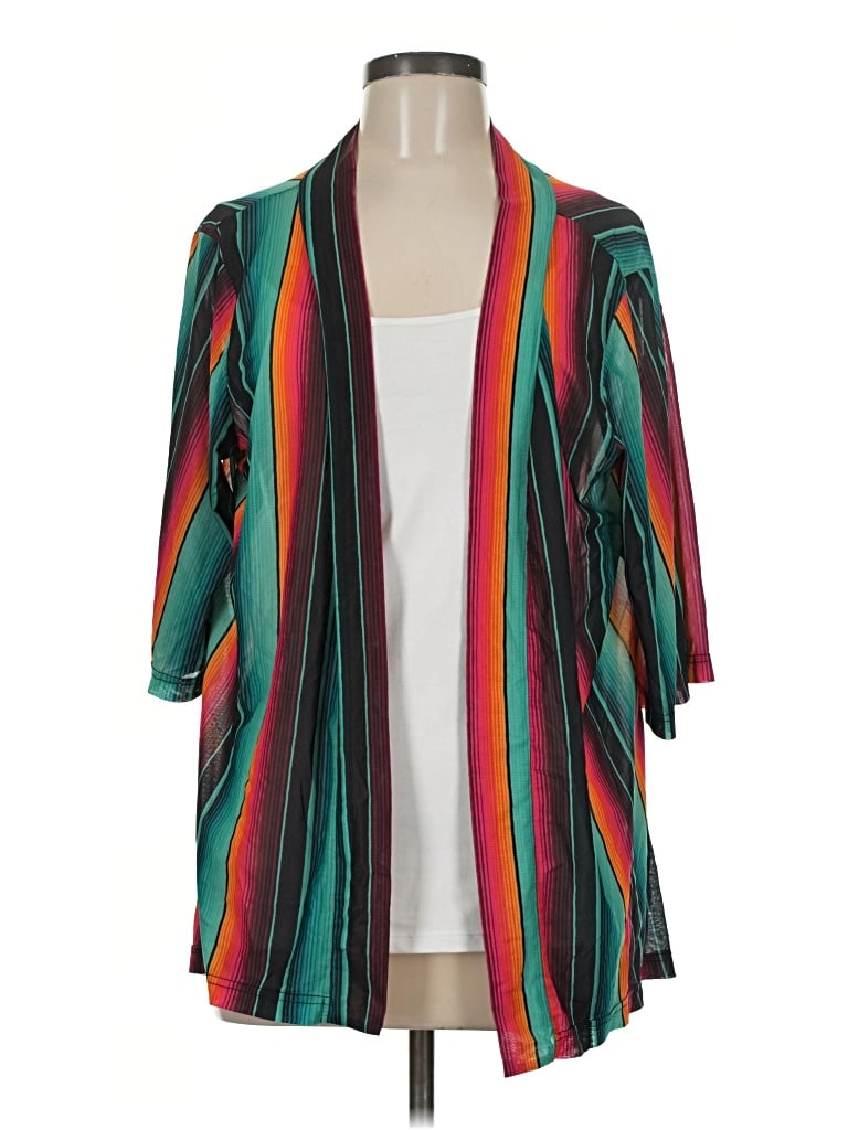 Pre-owned Crazy Train Kimono In Green