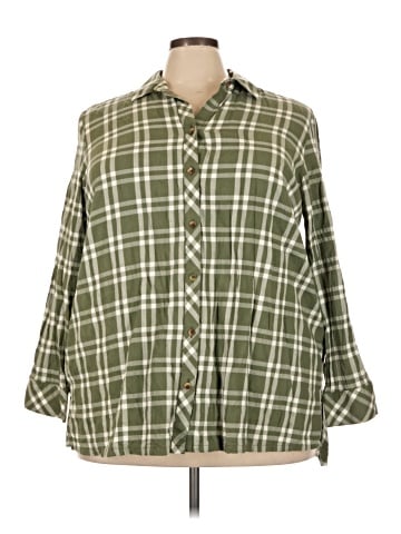 Foxcroft 3/4 Sleeve Button-Down Shirt (view 1)