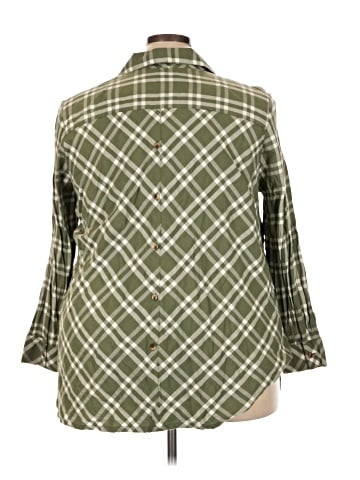 Foxcroft 3/4 Sleeve Button-Down Shirt (view 2)