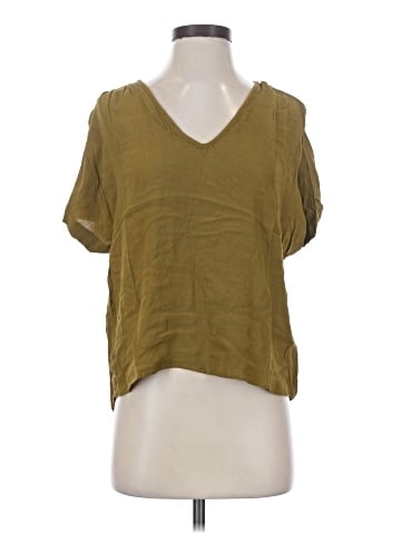 Madewell Drapey V-Neck Button-Back Top (view 1)