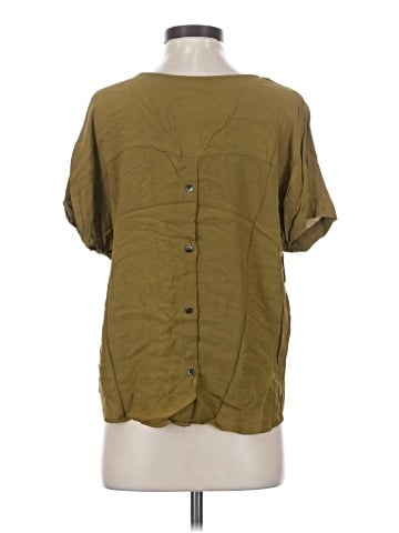 Madewell Drapey V-Neck Button-Back Top (view 2)
