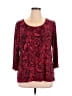 Croft & Barrow Red 3/4 Sleeve Top Size XL - photo 1