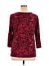 Croft & Barrow Red 3/4 Sleeve Top Size XL - photo 2