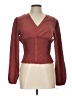 Derek Heart 100% Polyester Burgundy Long Sleeve Blouse Size L - photo 1