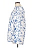 MULTIPLES Floral White Blue Long Sleeve Blouse Size L - photo 5