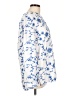 MULTIPLES Floral White Blue Long Sleeve Blouse Size L - photo 4