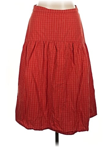 Madewell Drop-Waist Midi Skirt in Windowpane Jacquard (view 1)