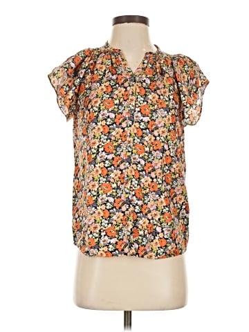 Rebecca Taylor Short Sleeve Silk Top (view 1)