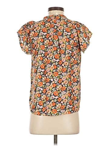 Rebecca Taylor Short Sleeve Silk Top (view 2)