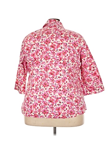 Lands' End 3/4 Sleeve Button-Down Shirt (view 2)