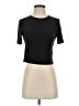Zella Solid Black Short Sleeve Turtleneck Size S - photo 1