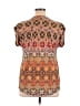 Roz & Ali Paisley Orange Short Sleeve Blouse Size XL - photo 2