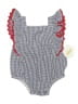 Mud Pie 100% Cotton Houndstooth Blue Leotard Size 0-3 mo - photo 1
