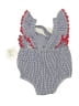 Mud Pie 100% Cotton Houndstooth Blue Leotard Size 0-3 mo - photo 2