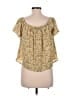 Gilli Yellow Short Sleeve Blouse Size M - photo 2