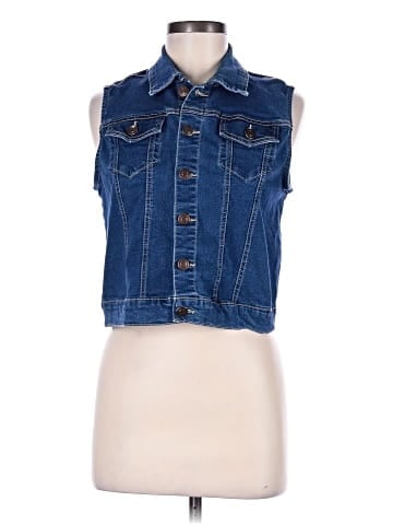 Chocolate Denim Vest (view 1)
