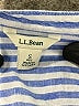 L.L.Bean 100% Linen Stripes Blue 3/4 Sleeve Button-Down Shirt Size S - photo 7