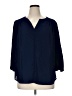 Pleione 100% Polyester Blue 3/4 Sleeve Blouse Size XL - photo 1