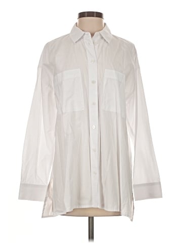 Madewell The Oversized Straight Hem Shirt in Signature Poplin (view 1)