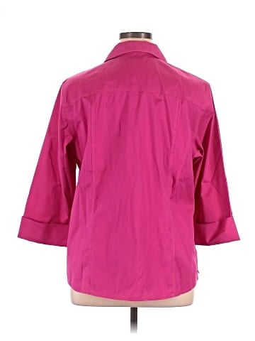 Foxcroft 3/4 Sleeve Button-Down Shirt (view 2)