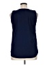 Monteau 100% Polyester Blue Sleeveless Blouse Size XL - photo 2