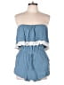 XXI 100% Rayon Solid Blue Romper Size L - photo 1