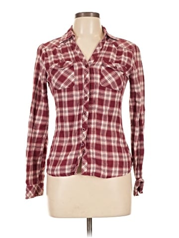 Miley Cyrus & Max Azria Long Sleeve Button-Down Shirt (view 1)