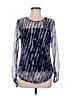 DKNY Blue Long Sleeve Blouse Size M - photo 1