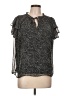 Gilli 100% Polyester Black Short Sleeve Blouse Size L - photo 1