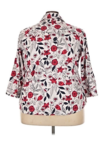 Foxcroft 3/4 Sleeve Button-Down Shirt (view 2)