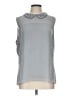 Ann Taylor 100% Polyester Gray Sleeveless Blouse Size L - photo 1