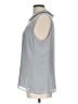 Ann Taylor 100% Polyester Gray Sleeveless Blouse Size L - photo 5