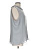 Ann Taylor 100% Polyester Gray Sleeveless Blouse Size L - photo 4