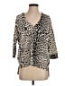 Chaser Animal Print Tan Cardigan Size S - photo 1